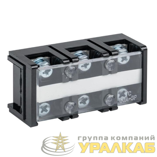 Терминал клеммный TC-603 до 16кв.мм 60А 3 клеммные пары EKF 