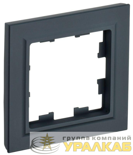 Рамка 1-м BRITE РУ-1-БрГ графит IEK 