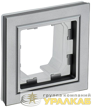 Рамка 1-м IP44 BRITE РУ-1-БрС-44 сталь IEK 