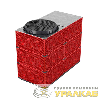 Колодец пластиковый для кабельной канализации с пластиковым люком1500х750х1125 DKC 