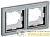 Рамка 2-м IP44 BRITE РУ-2-БрС-44 сталь IEK 