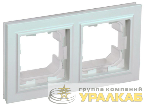 Рамка 2-м IP44 BRITE РУ-2-БрЖ-44 жемчуж. IEK 