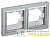 Рамка 2-м IP44 BRITE РУ-2-БрА-44 алюм. IEK 
