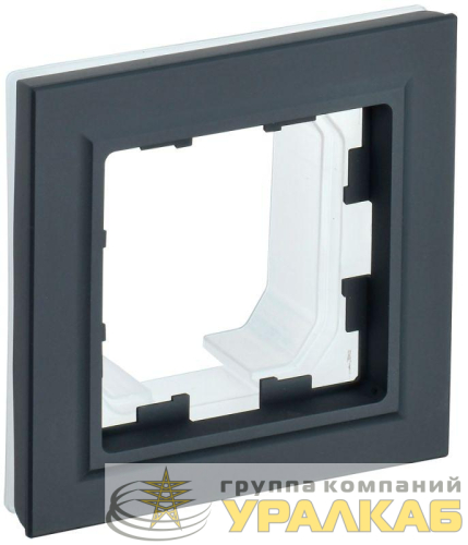 Рамка 1-м IP44 BRITE РУ-1-БрГ-44 графит IEK 