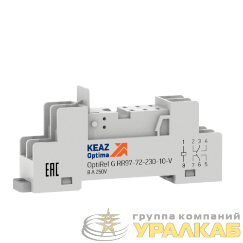 Розетка для реле OptiRel G RR97-72-230-10-V КЭАЗ 