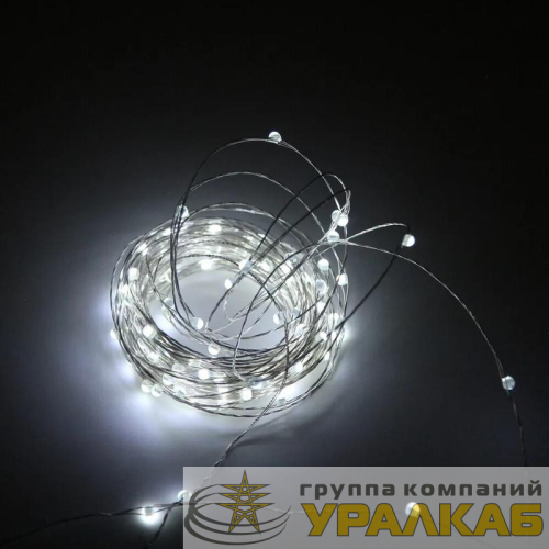Гирлянда "Нить" LDMS120-CW 120 бел. ярких минисветодиодов 12м с контроллером уличная SHLights 