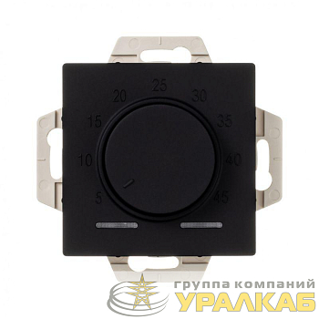 Механизм термостата AtlasDesign 10А электрон. для теплого пола с выносным датчиком +5град.C +45град.C в сборе карбон SchE 