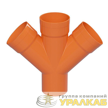 Ответвитель X-образ. для гофр. двустен. труб 45град. d125 DKC 