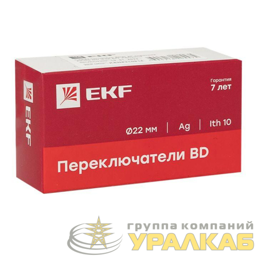 Переключатель BD21 2P короткая ручка NO IP65 PROxima EKF 