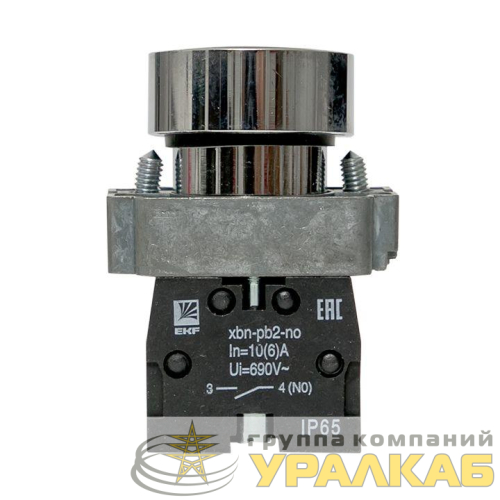 Кнопка BA21 черн. NO IP65 PROxima EKF 