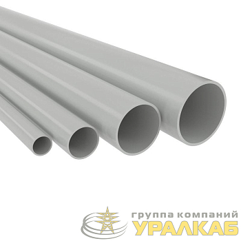 Труба гладкая ПВХ жесткая легкая d16мм сер. (розн. упак.)(дл.2м) DKC 