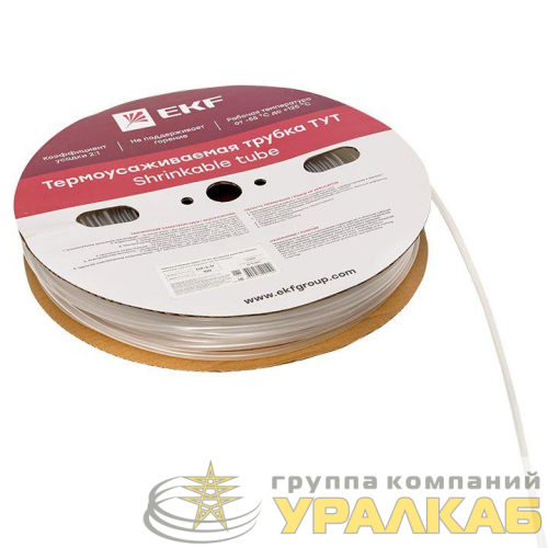 Трубка термоусадочная ТУТ 6/3 прозр. (уп.100м) PROxima EKF 