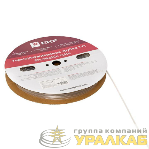 Трубка термоусадочная ТУТ 4/2 прозр. (уп.100м) PROxima EKF 