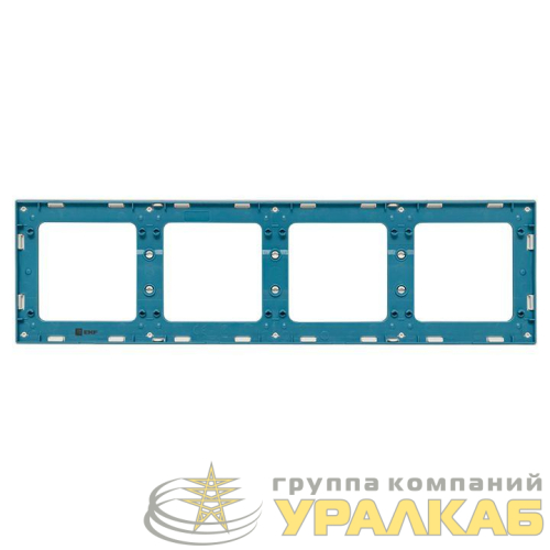 Рамка 4-м Стокгольм бел. с линией цвета синий PROxima EKF 