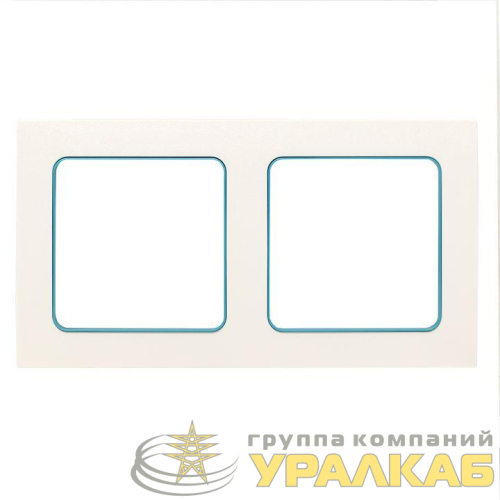 Рамка 2-м Стокгольм бел. с линией цвета син. PROxima EKF 