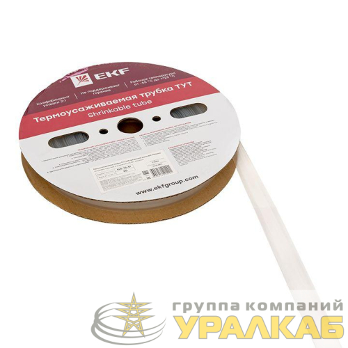 Трубка термоусадочная ТУТ 16/8 прозр. PROxima (уп.50м) EKF 