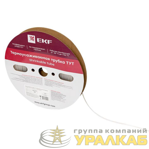 Трубка термоусадочная ТУТ 2/1 прозр. (уп.100м) PROxima EKF 
