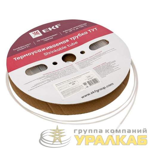 Трубка термоусадочная ТУТ 2/1 прозр. (уп.100м) PROxima EKF 