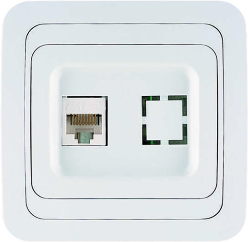 Розетка компьютерная 1-м СП Mimoza 16А IP20 бел./бел. Makel 