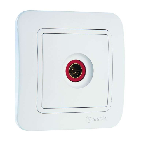 Розетка TV СП Lillium бел./бел. 16А IP20 Makel 