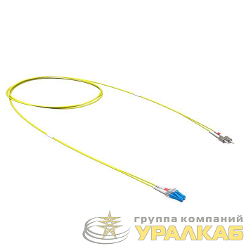 Шнур оптический коммутационный переходной Duplex LC-UPC/ST-UPC 9/125 OS2 2м DKC 