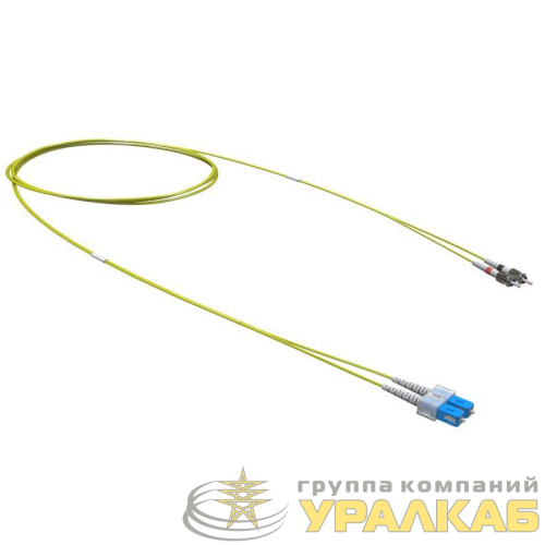 Шнур оптический коммутационный переходной Duplex SC-UPC/ST-UPC 9/125 OS2 3м DKC 