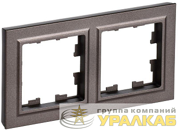 Рамка 2-м IP44 BRITE РУ-2-БрТБ-44 бронза IEK 