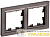 Рамка 2-м IP44 BRITE РУ-2-БрТБ-44 бронза IEK 