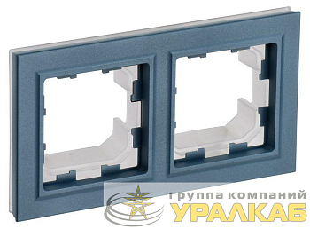 Рамка 2-м IP44 BRITE РУ-2-БрМ-44 маренго IEK 