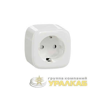 Розетка со штекером schuko (Smart Plug) WISER 16А ZigBee 3.0 бел. SchE 