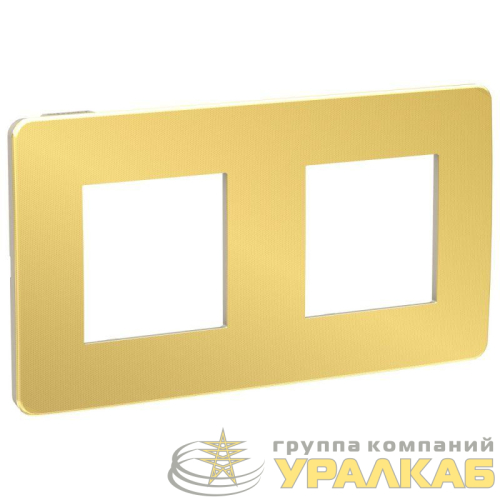 Рамка 2-м UNICA STUDIO зол./беж. SchE 