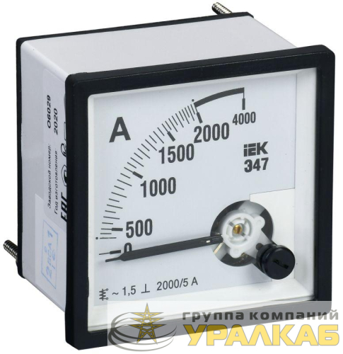 Амперметр Э47 96х96мм 2000/5А кл. точн. 1.5 IEK 