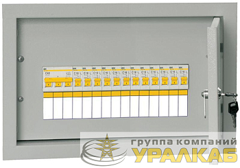 Щит УОЩВ-12/УОЩВ-3-63-12-0 (ВВ63А 12х16А) IP31 IEK 