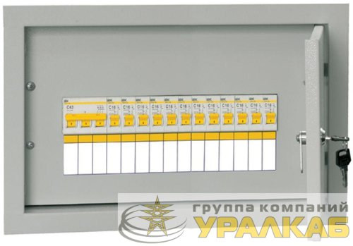 Щит УОЩВ-12/УОЩВ-3-63-12-0 (ВВ63А 12х16А) IP31 IEK 