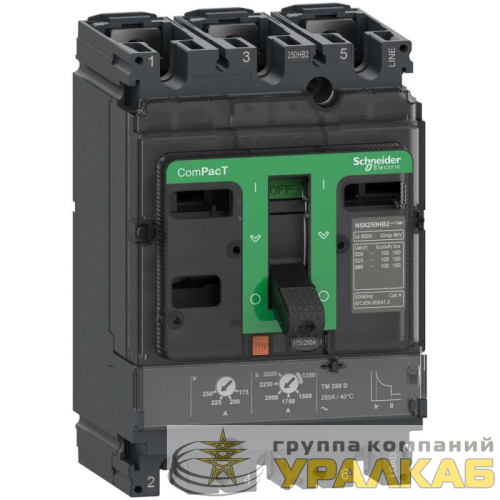 Выключатель автоматический NSX250B 25кА 3П3Т 250А TMD SchE 