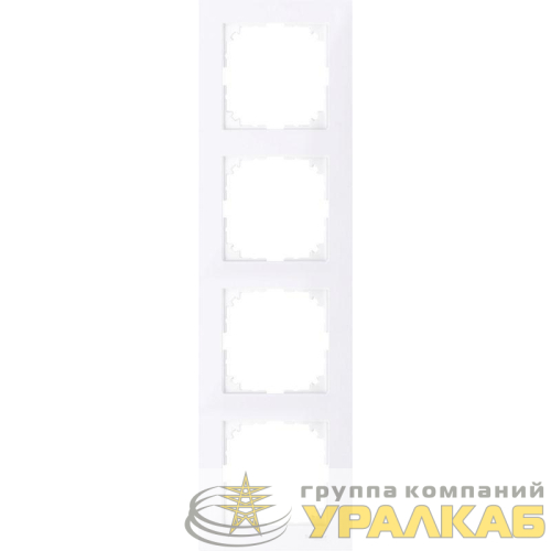 Рамка 4-м M-Pure бриллиантовый бел. SchE 