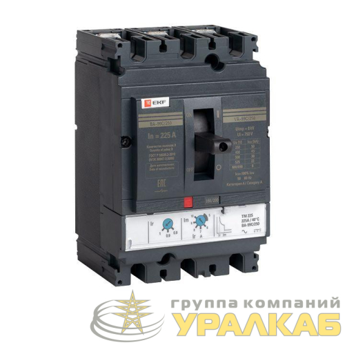 Выключатель автоматический 3п 250/225А 45кА ВА-99C Compact NS PROxima EKF 