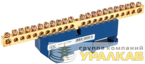Шина нулевая на DIN-изоляторе ШНИ-6х9-22-Д-С IEK 