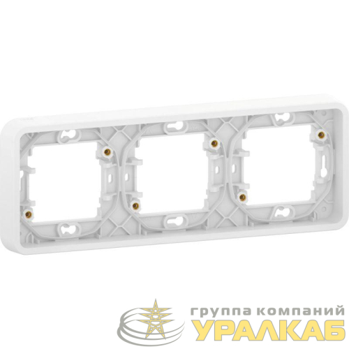 Рамка 3-м Mureva Styl IP55 горизонт. бел. SchE 