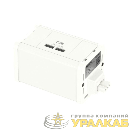Блок Unica System+ 2хUSB A/A бел. SchE 