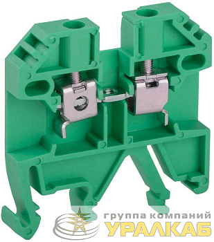 Клемма винтовая КВИ-2.5кв.мм зел. IEK 