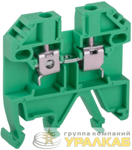 Клемма винтовая КВИ-2.5кв.мм зел. IEK 