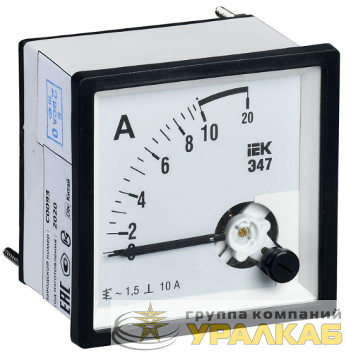 Амперметр Э47 72х72мм 10А кл. точн. 1.5 IEK 