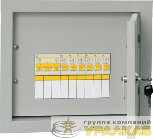Щит УОЩВ-6/УОЩВ-3-63-6-0 (ВВ63А 6х16А) IP30 IEK 