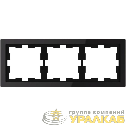 Рамка 3-м Merten D-Life SD черн. оникс SchE 
