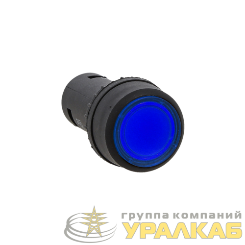 Кнопка SW2C-10D с подсветкой син. NO 24В EKF 