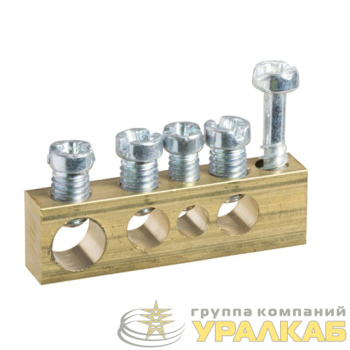 Колодка клеммная неизол. крепление винт М41х16+2х10+1х6 Италия SchE 