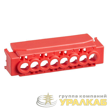 Колпачок изол. 8 отверстий 85мм красн. SchE 