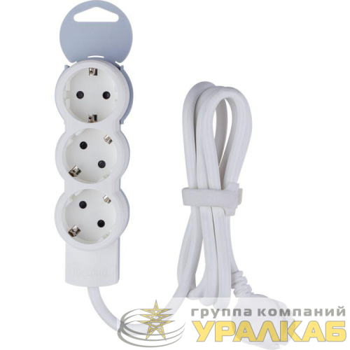 Удлинитель 3х1.5м с заземл. 16А IP20 Стандарт 3х2P+E Leg 
