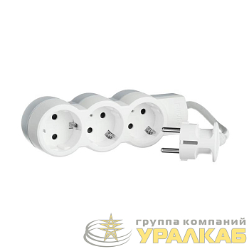 Удлинитель 3х3м с заземл. 16А IP20 Стандарт 3х2P+E Leg 